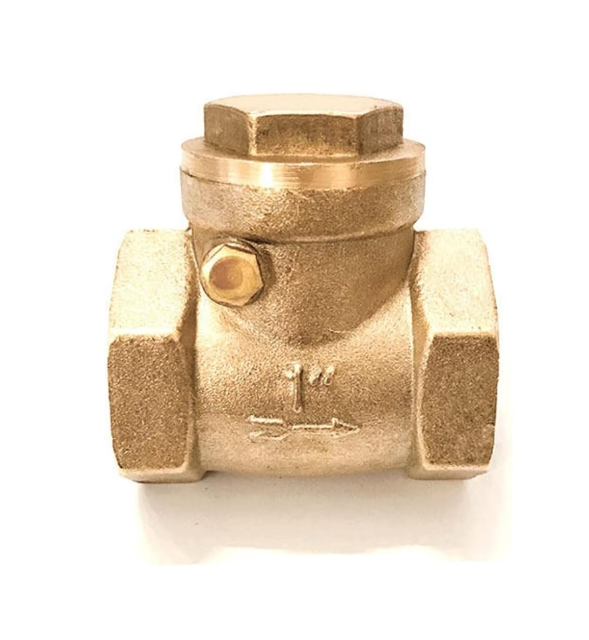 Mosiężny poziomy zawór zwrotny 1/2" do 4" z gwintem wewnętrznym, zapobiegający cofaniu się wody(2.5In)
