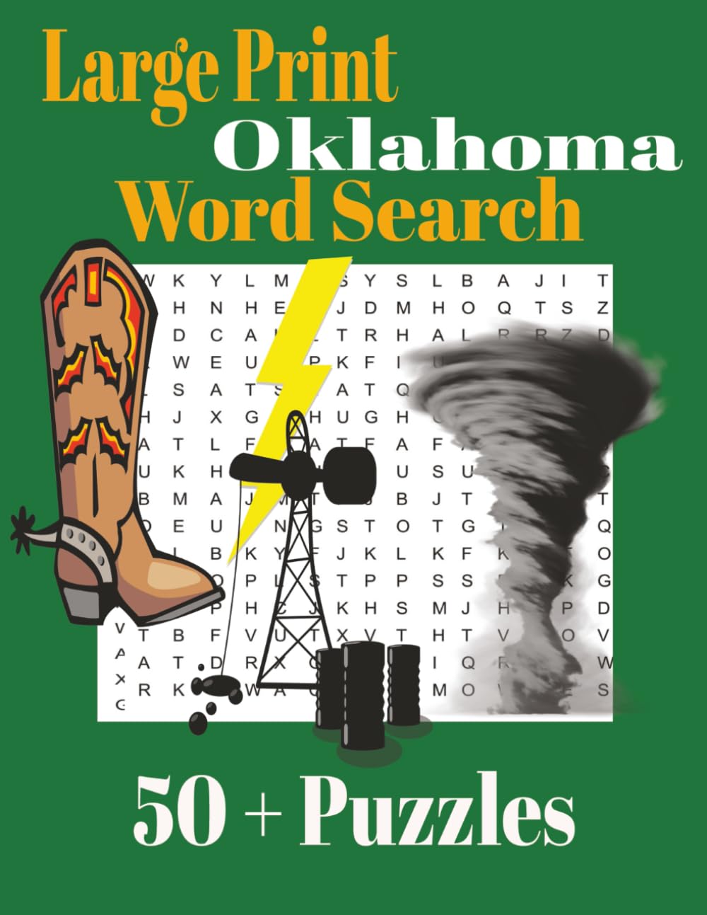 Large Print Oklahoma Word Search (Large Print State Word Search)