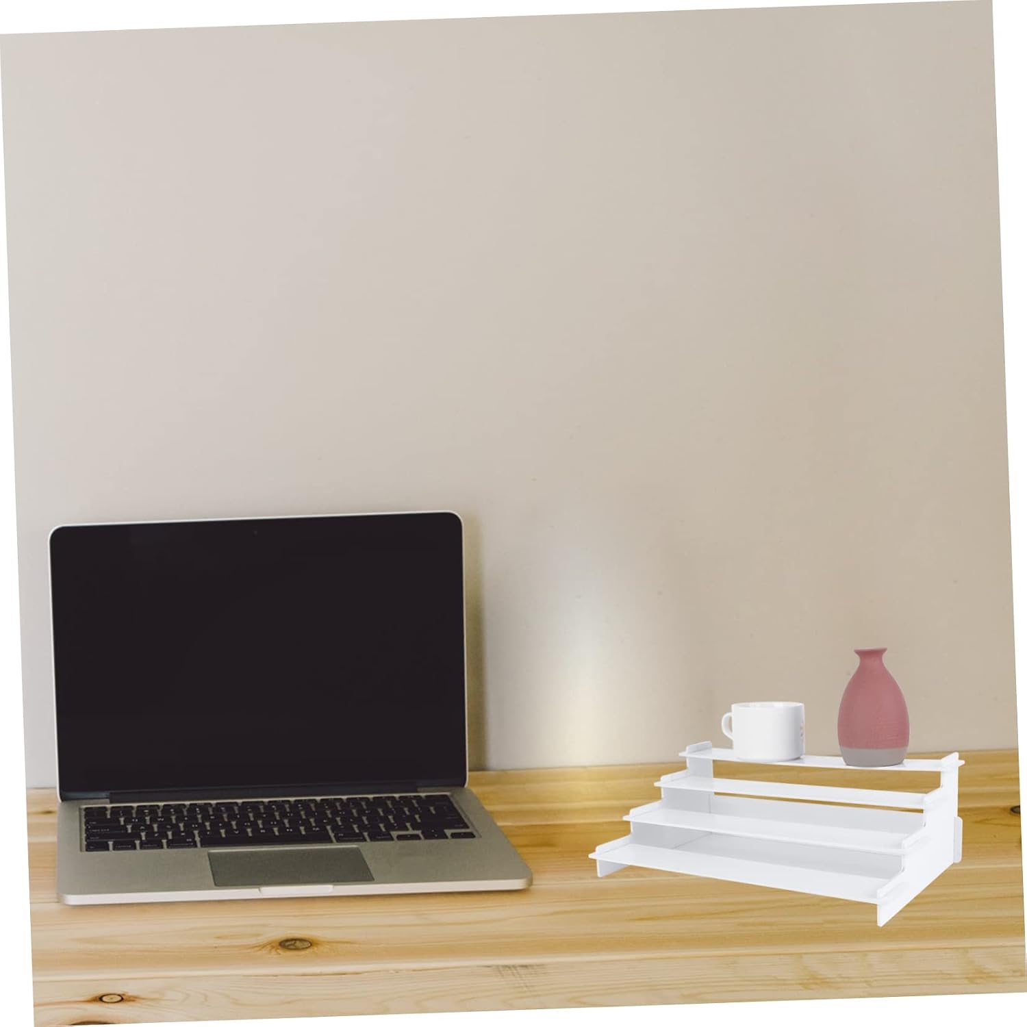 Cabilock 1pc Multi-functional Acrylic Trapezoidal Display Rack Showing Shelf for Home Living Room Bedroom Study Strong Bearing Capacity Elegant Design