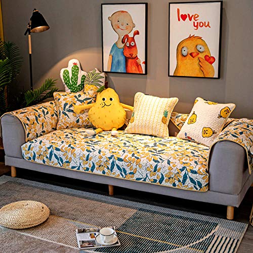 Housse de canapé en coton luxe antidérapante pour le salon