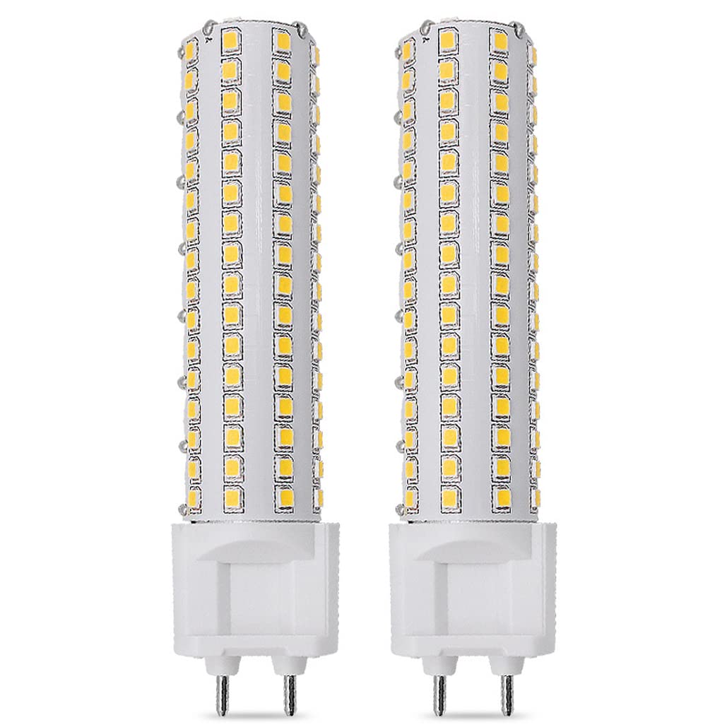 G12 LED Bulbs, 15W Non Dimmable 2835SMD 144 LED Beads g12 Bi-pin Lights Led Corn Bulbs AC 85-265V for Home Lighting, 360° Beam Angle, no Flickering, 2-Pack,Cold White