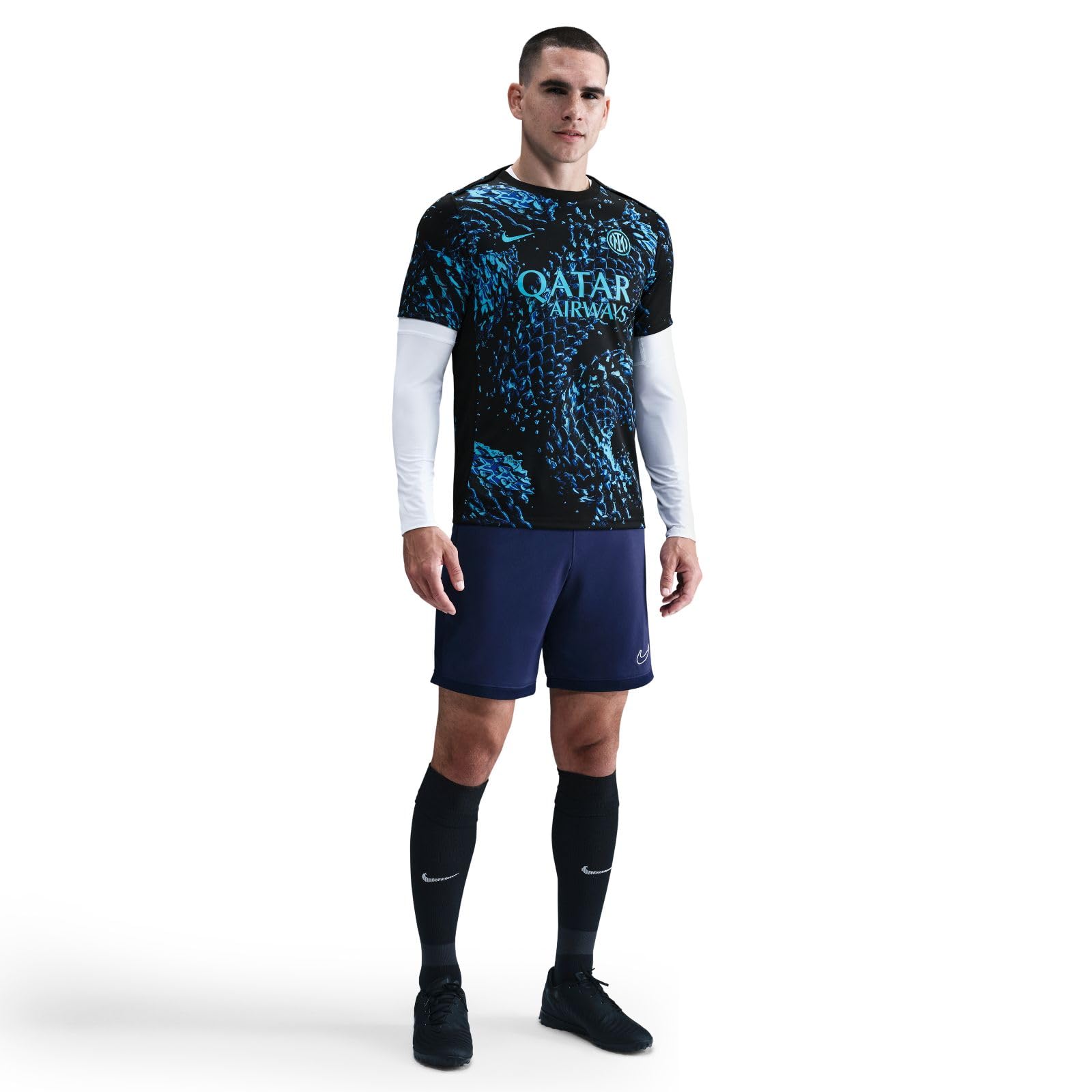 Nike Inter Mailand Academy PRO Nike Dri-Fit Kurzärmeliges Pre-Match-fußballoberteil für Herren Maglia da Calcio Pre-Partita Uomo