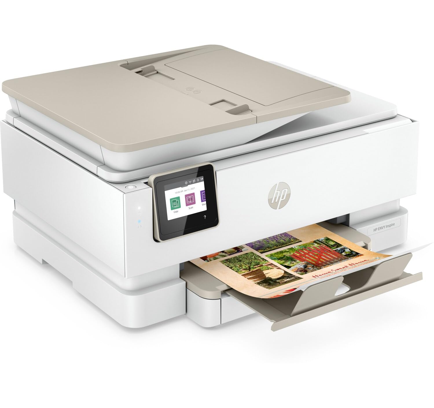 HP Envy Inspire 7920e Multifunktionsdrucker, Tintenstrahldrucker, 6 Monate gratis drucken Instant Ink inklusive, Drucken, Scannen, Kopieren, Fotodruck, ADF, DIN A4, WLAN, Airprint