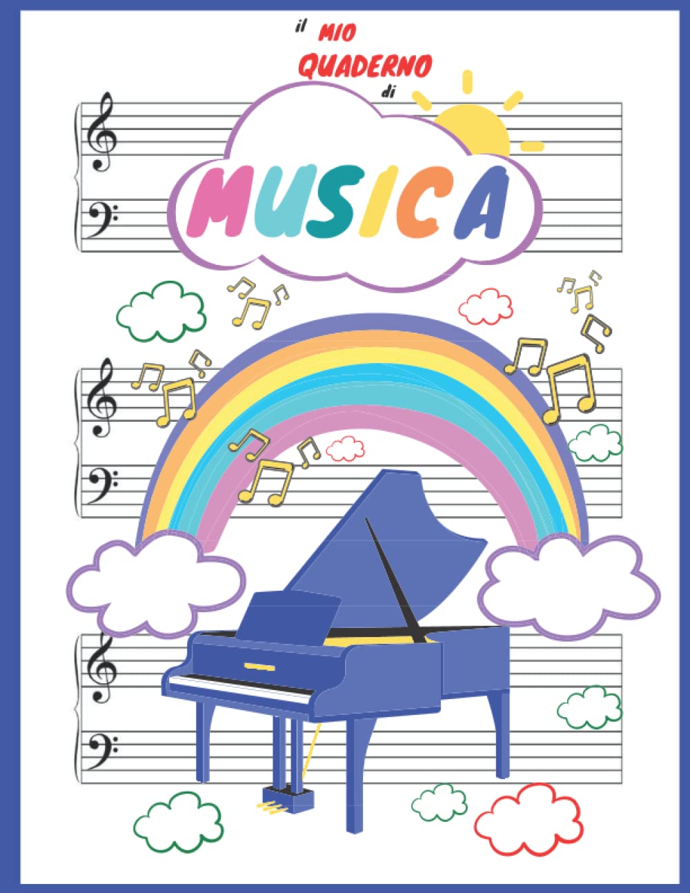 Cahier de musique pour enfants idéal pour les cours de solfège à la maison
