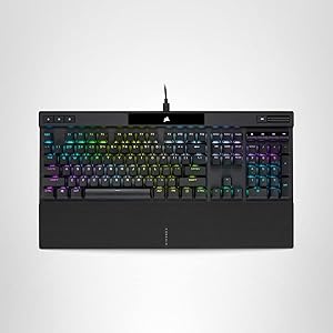 CORSAIR K70 RGB PRO Mechanical Wired Gaming Keyboard Cherry MX Red Linear Switches, SOCD, PBT Double-Shot Keycaps, 8000Hz Hyper-Polling, NKRO, Anti-Ghosting, Tournament Switch, QWERTY NA Black