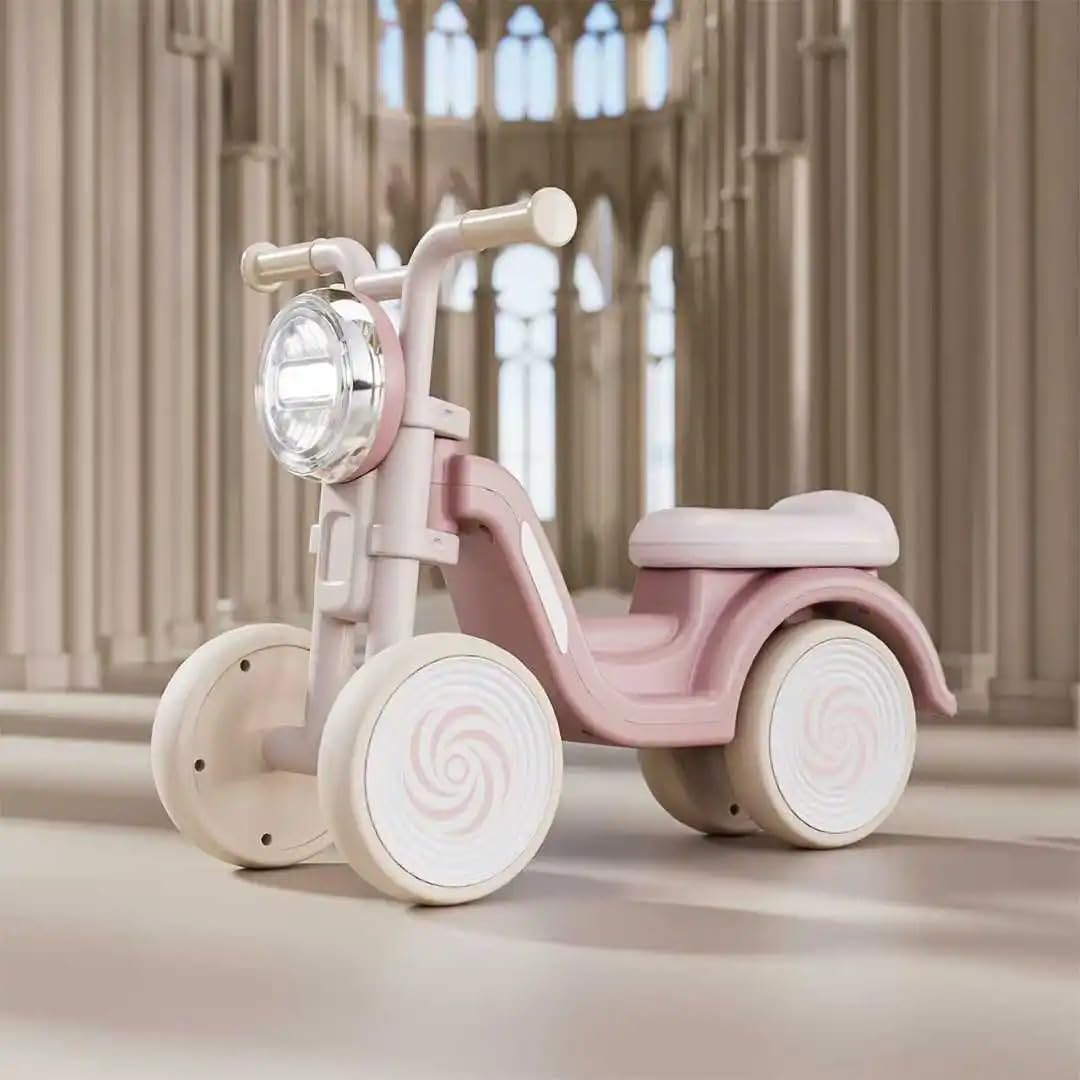 Ultra Modernistic First Ride Balance Bike – Lightweight Toddler Scooter with Wide Wheels & Comfort Seat for (1-3) Years Old Kids (Ivory Pink)-image-31