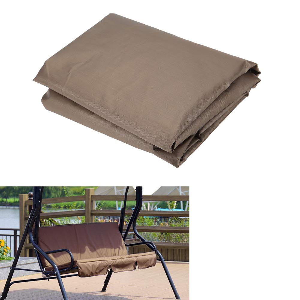 FTVOGUE Cuscino per Dondolo da Esterno a 3 Posti Coprisedile Sospeso Protettivo per Protezione Cuscini Esterni Coffee Black