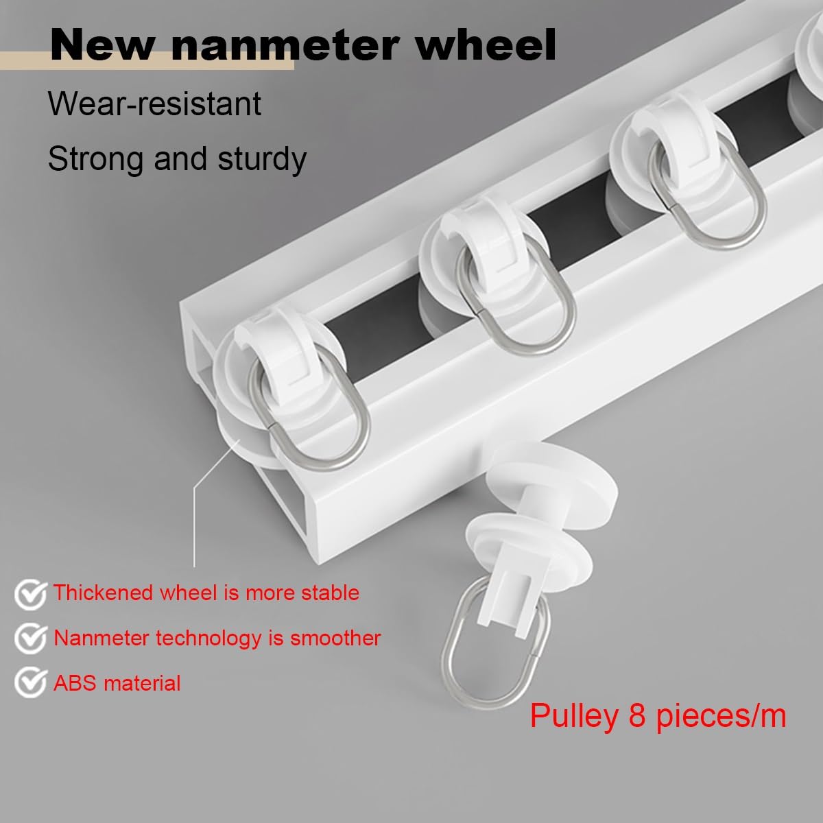 Tringle à rideau autocollante pour plafond ou mur, 0,7 à 6 m - Rail silencieux et réglable sans perçage - Facile à installer - 2 x 85 cm - Pour la maison et le bureau