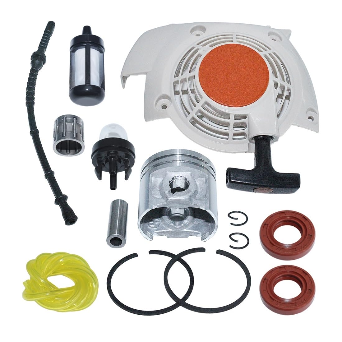 Herramientas de jardín Arranque de Retroceso Compatible con FS120, FS200, FS250, Kit de línea de Filtro de Combustible de pistón de 40 mm, Piezas for Herramientas de jardín de 4 Tiempos.