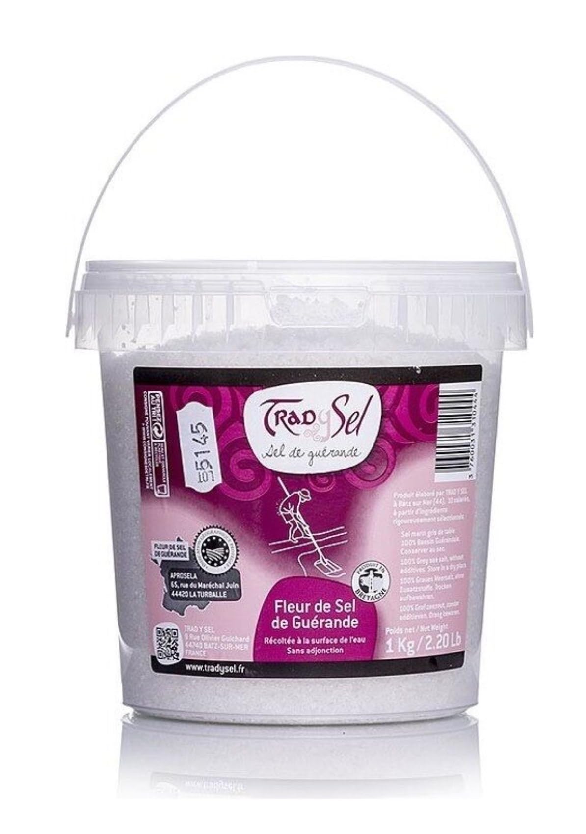 Sel Fleur de Sel de Guérande Trad Y 1kjg/Seau (1 seau)
