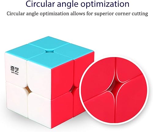Miniatura 2 de Qidi Speed Cube 2 x 2 - Cubo mágico sin calcomanías de 2 x 2 x 2 juguetes (1.97 pulgadas), el juguete más educativo para mejorar la concentración.
