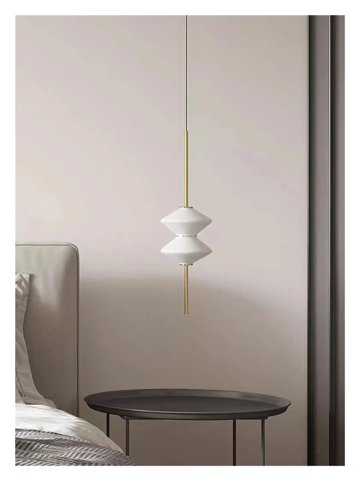 Suspension LED en verre blanc résolvant le manque de lumière en cuisine