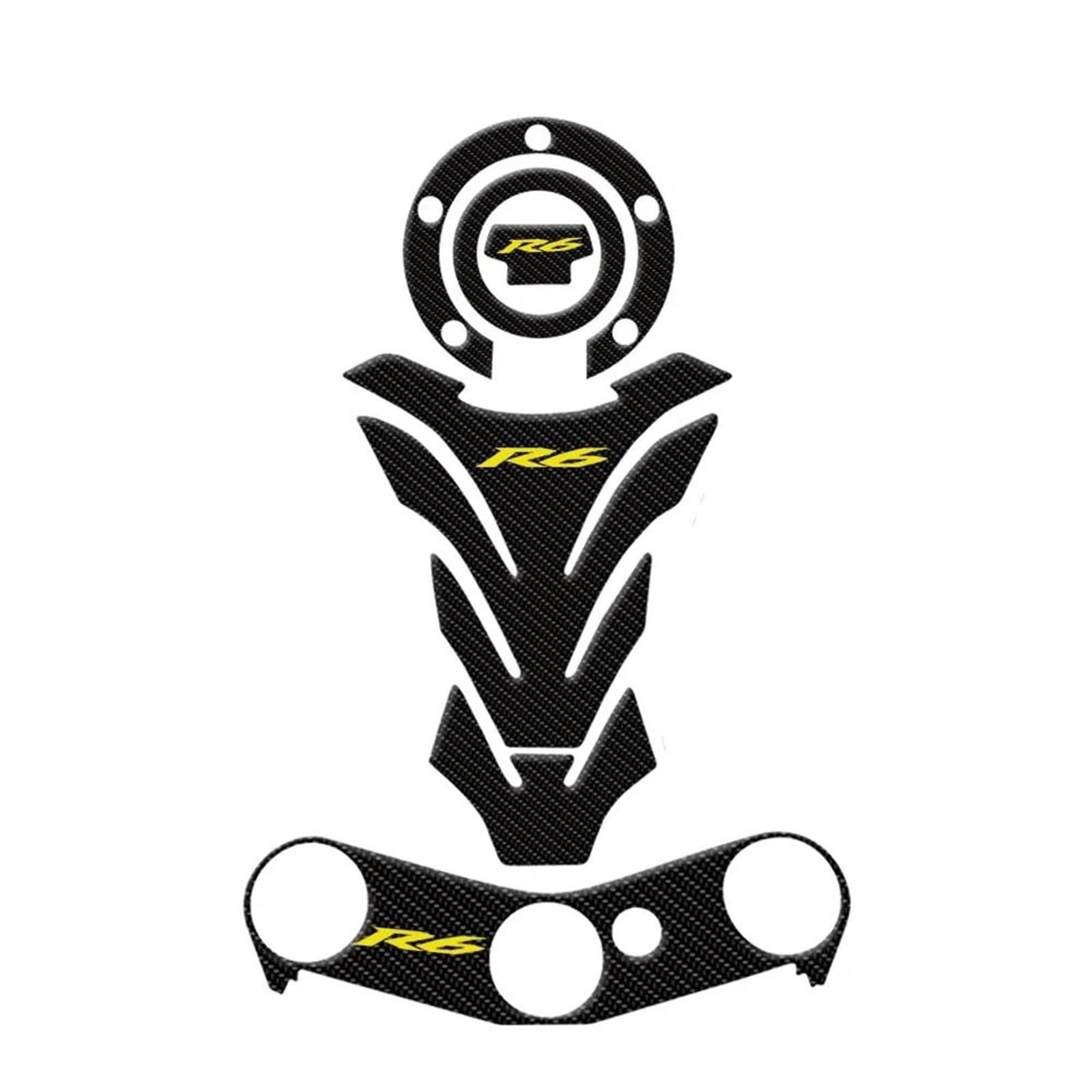 Motorcycle Tank Pad Sticker Decals Protector Accessories for Yamaha YZF R6 YZFR6 2006 2007 2008 2009-2017 Accessories(Color19)