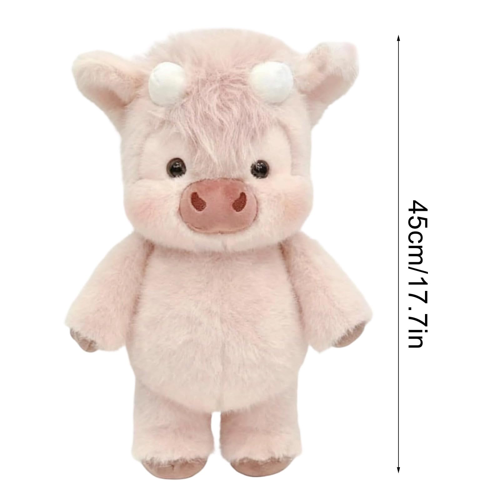 Highland Cow Soft Plush Toy – Adorable Furry Running Cow Stuffed Animal for Stress Relief and Emotional Support - 3