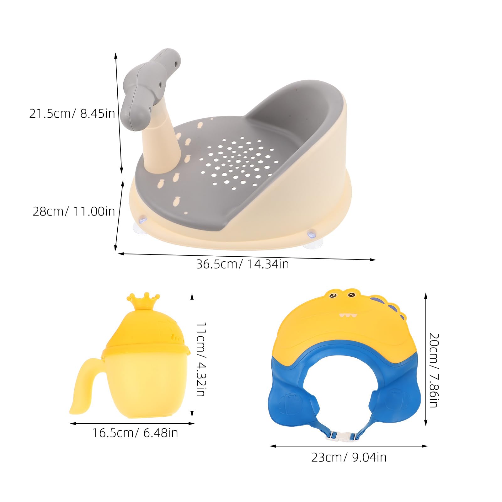 Vaguelly 1 Set Baby-Badesitz: Rutschfester Baby-Badesitz für Neugeborene und Kleinkinder. Verstellbarer Badewannenstuhl für Säuglinge mit erhöhter Designunterstützung zum Aufsitzen
