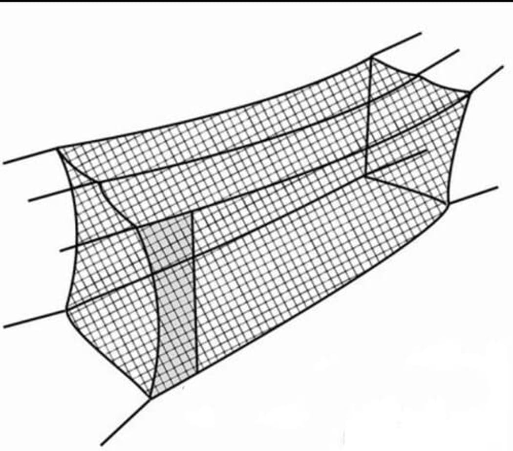 NET ONLY 10' Batting Cage Net ONLY HDPE (60PLY) with Door and Free BACKSTOP Heavy Duty Baseball (10' H X 12' W X 40' L)