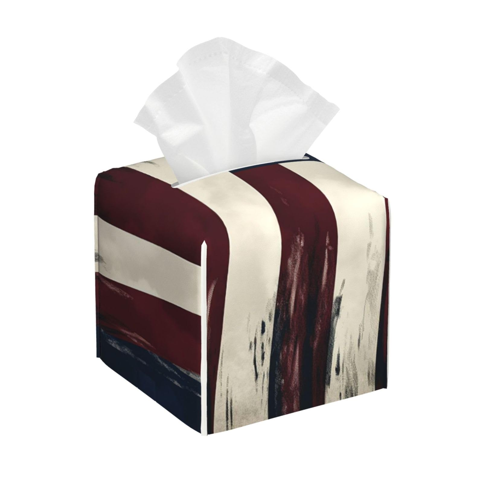 American Small Flag Tissue Box Cover Square Cube Boxes