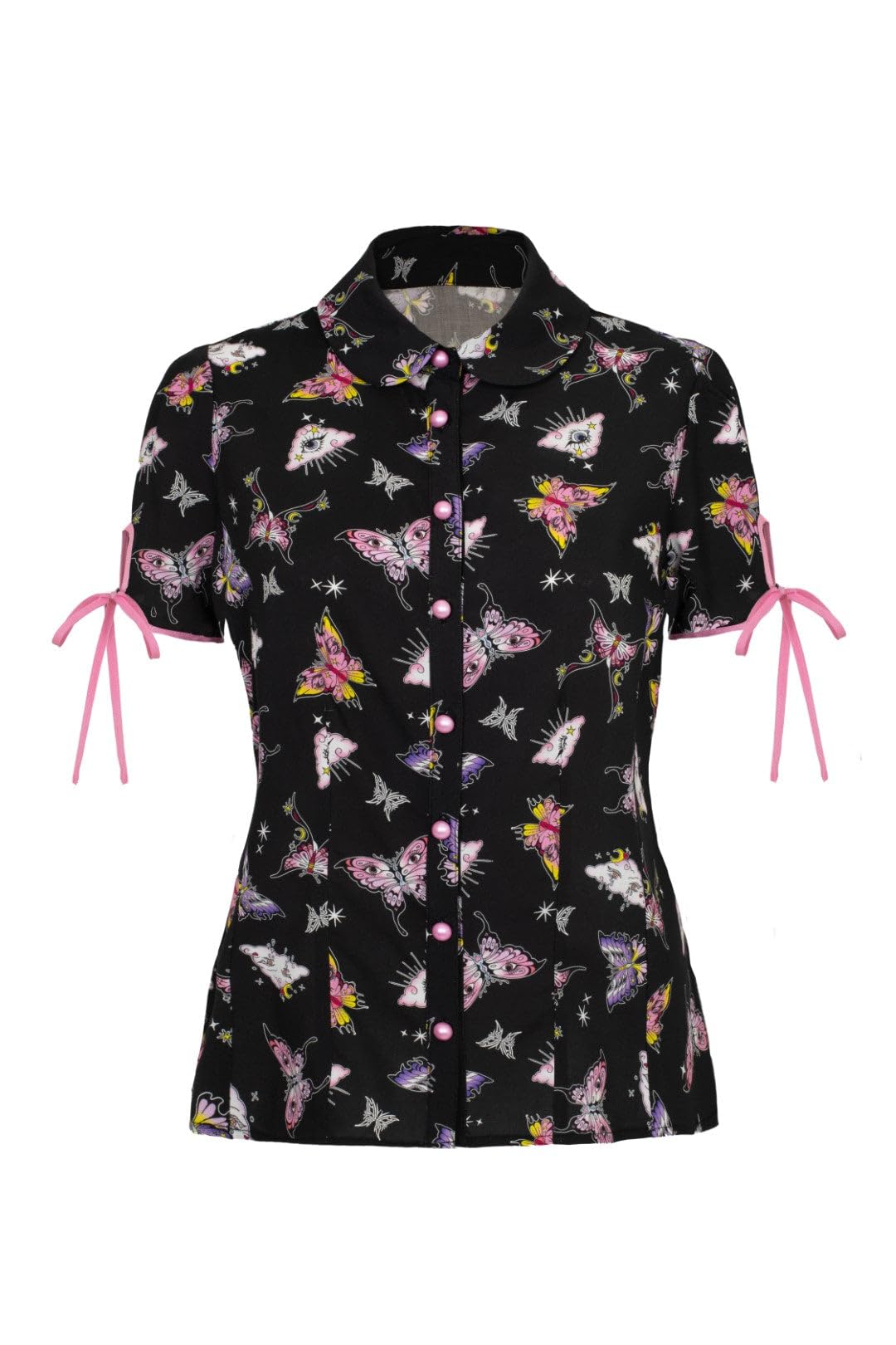 Hell Bunny Kocho Blouse Blk