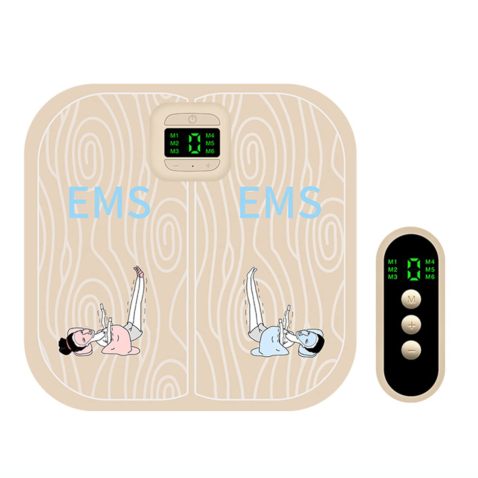 EMS Massaggio dei Piedi/Leg Reshaping Foot Massaggiatore Elettrico per Massaggi favorisce la circolazione sanguigna, Riduce Il Dolore Muscolare,Beige