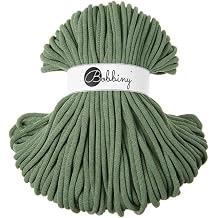 Bobbiny Jumbo 9mm Braided Macrame Cord Eucalyptus Green 108yds/330ft