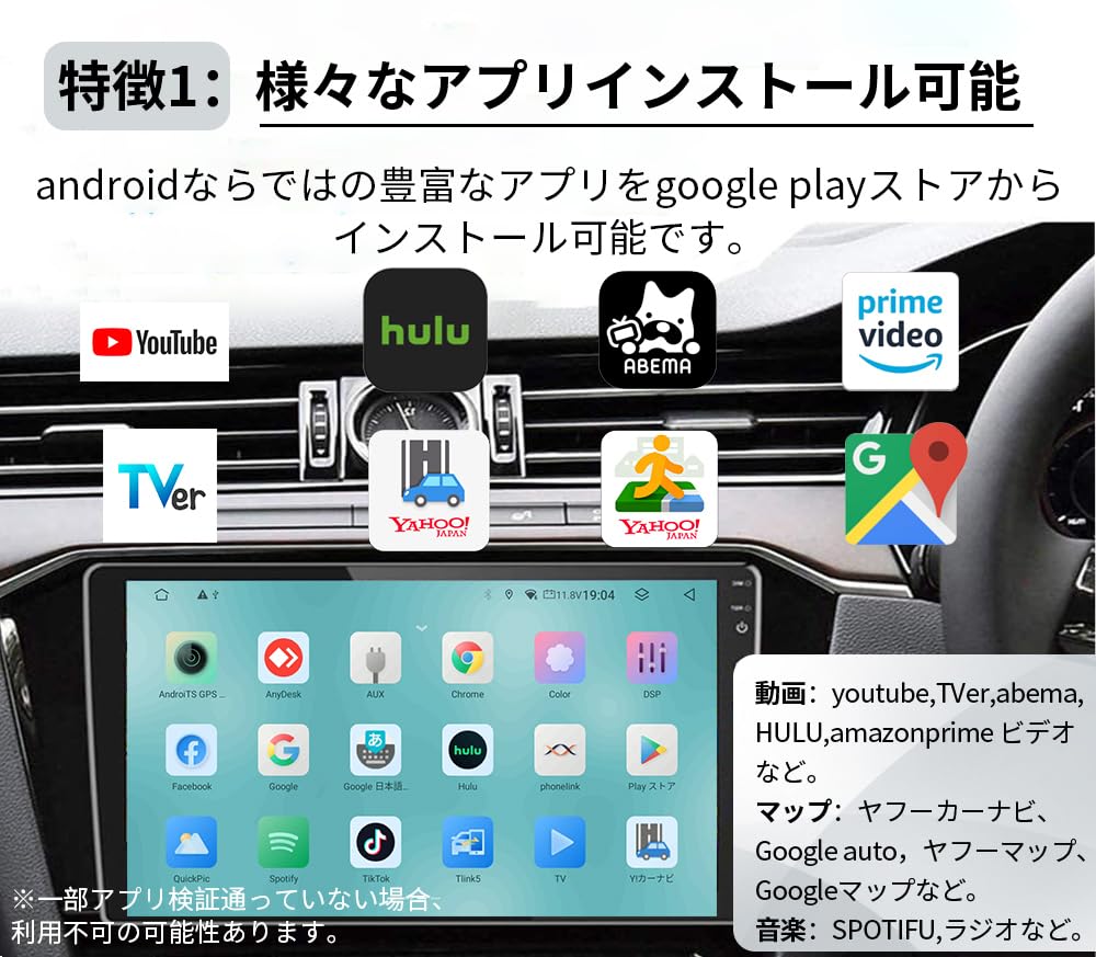 Amazon.co.jp: Pirara 2Din Android13.0カーナビ オーディオ体型