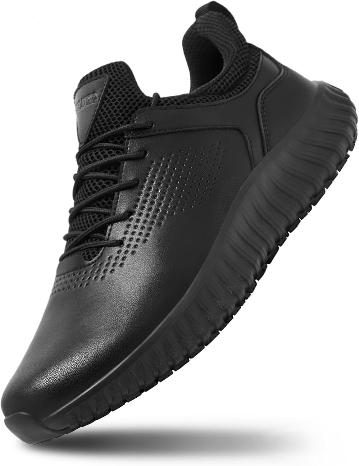 SHULOOK Men's Non Slip Work Shoes Lace Up Slip Resistant Sneakers Waterproof Food Service Kitchen Chef Restaurant Slip On Walking Shoes Lightweight Comfortable Nursing Shoes Working Footwear