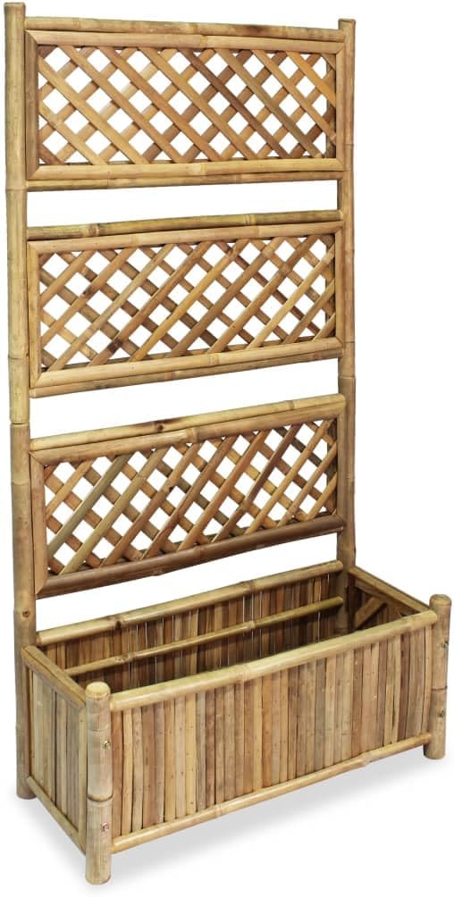 vidaXL Garden Raised Bed Natural Bamboo 27.6 x 11.8 x 53.1 in
