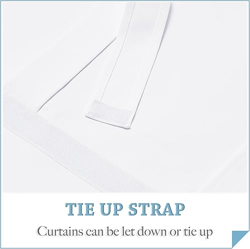 Miniatura 4 de RYB HOME - Cortinas de puerta francesa, opacas de privacidad, cortinas con amarra Tricia para ventana de puerta, ahorro de energía para cocina,