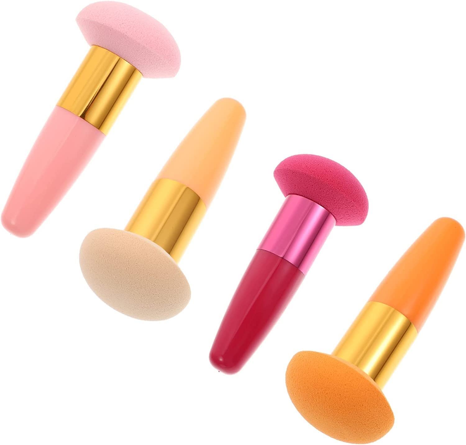 Spugnette in spugna, spugnette per il trucco, strumento di bellezza per fondotinta, spugnette per trucco: 4 spugnette per cipria, applicatori per trucco, strumenti cosmetici per contouring sotto occhi