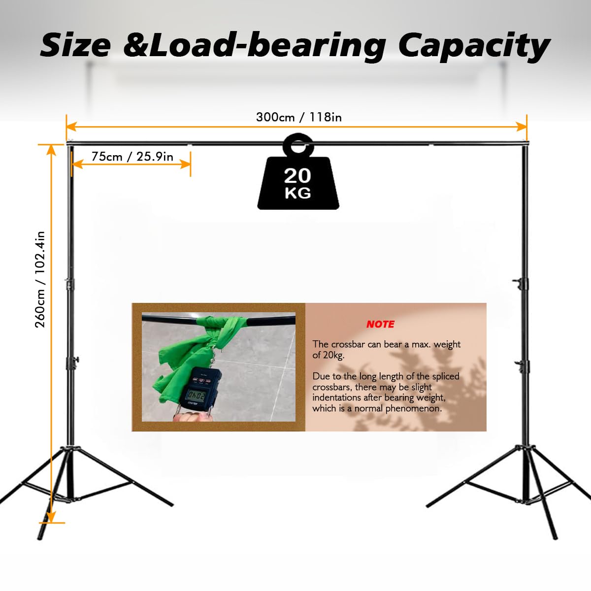 Supporto Sfondo Regolabile 2,6x3 M | Per Foto E Video | Con Borsa Trasporto - Foto 14