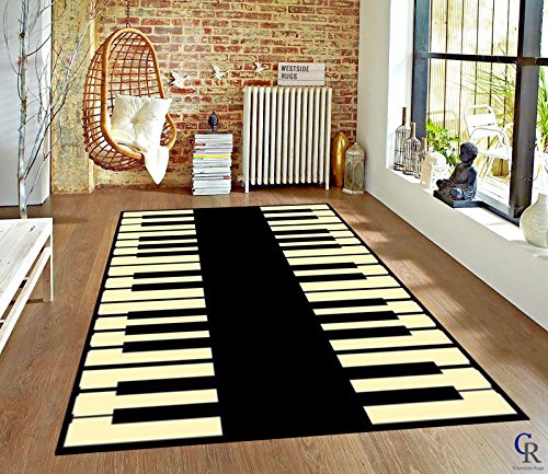 Champion Rugs Music Piano Keys Musical Studio Room Play Keyboard