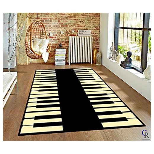 Music Piano Keys Area Rug