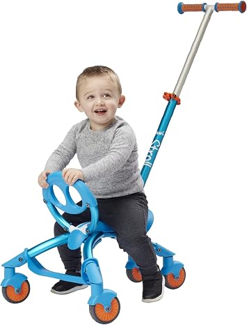 YBIKE Pewi Stroll Indoor/Outdoor Walking Ride On Toy with Push Handle