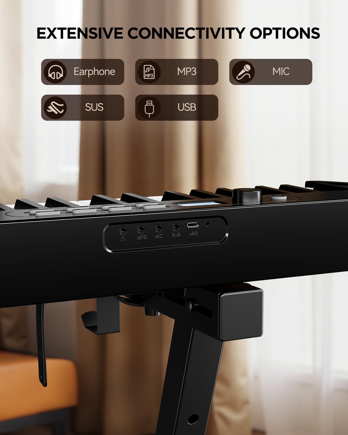 Rhymo Faltbares E-Piano 88 Vollgröße Halbgewichtet, Bluetooth MIDI | Integriertes Metronom, Split & Dual-Tone für Anfänger & Erwachsene mit Tragetasche