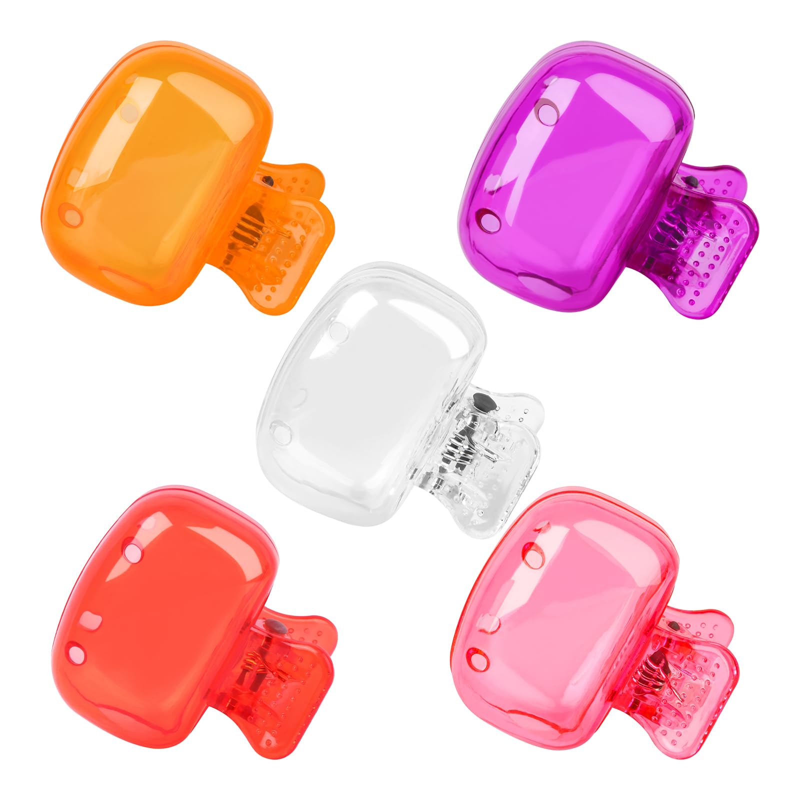 Paquete de 5 fundas de cabeza de cepillo de dientes de viaje, protector de cepillo de dientes, funda protectora de plástico para viajes domésticos, camping, baño, escuela, negocios