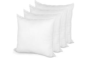 Hometex Low Profile 10" x 10" White Polyester Filled Pillow Insert (4 pack)