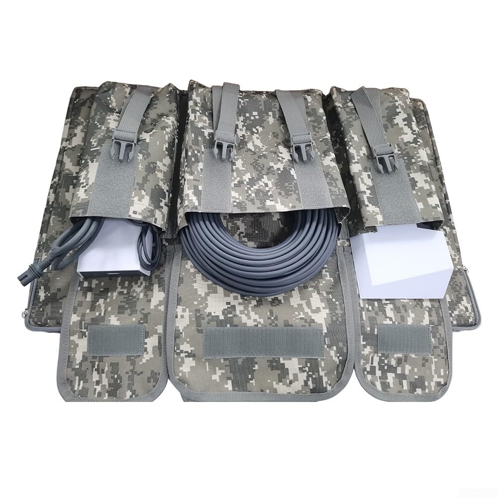 Estuche rígido para kit Starlink, bolsa de almacenamiento de viaje impermeable, protección de antena, equipo al aire libre, tela Oxford, camuflaje gris (gris)