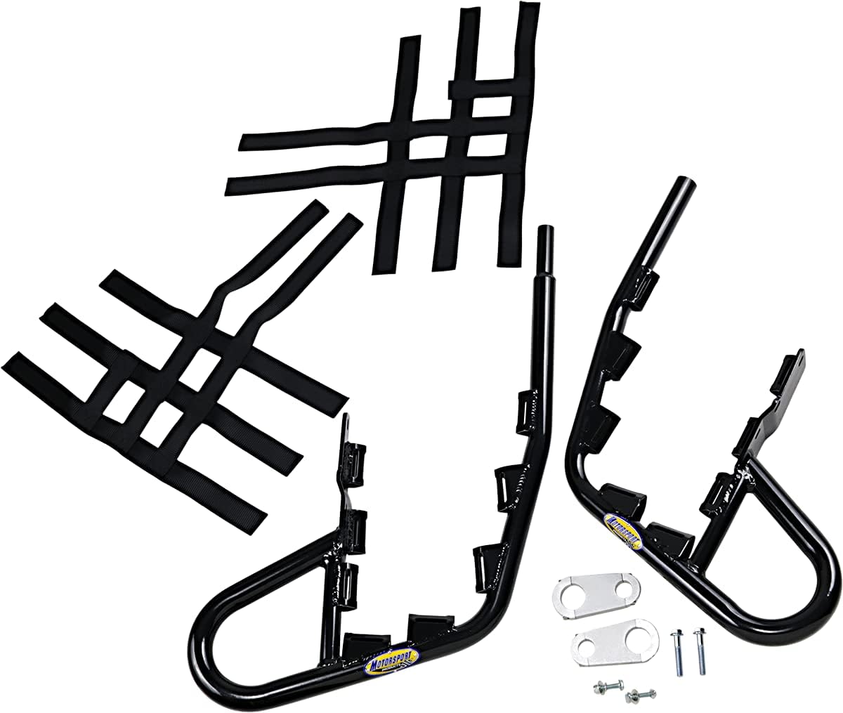 Honda TRX 250EX 250X Nerfbars Atv Nerf Bars 2001-2016 Black Bars/Red Nets