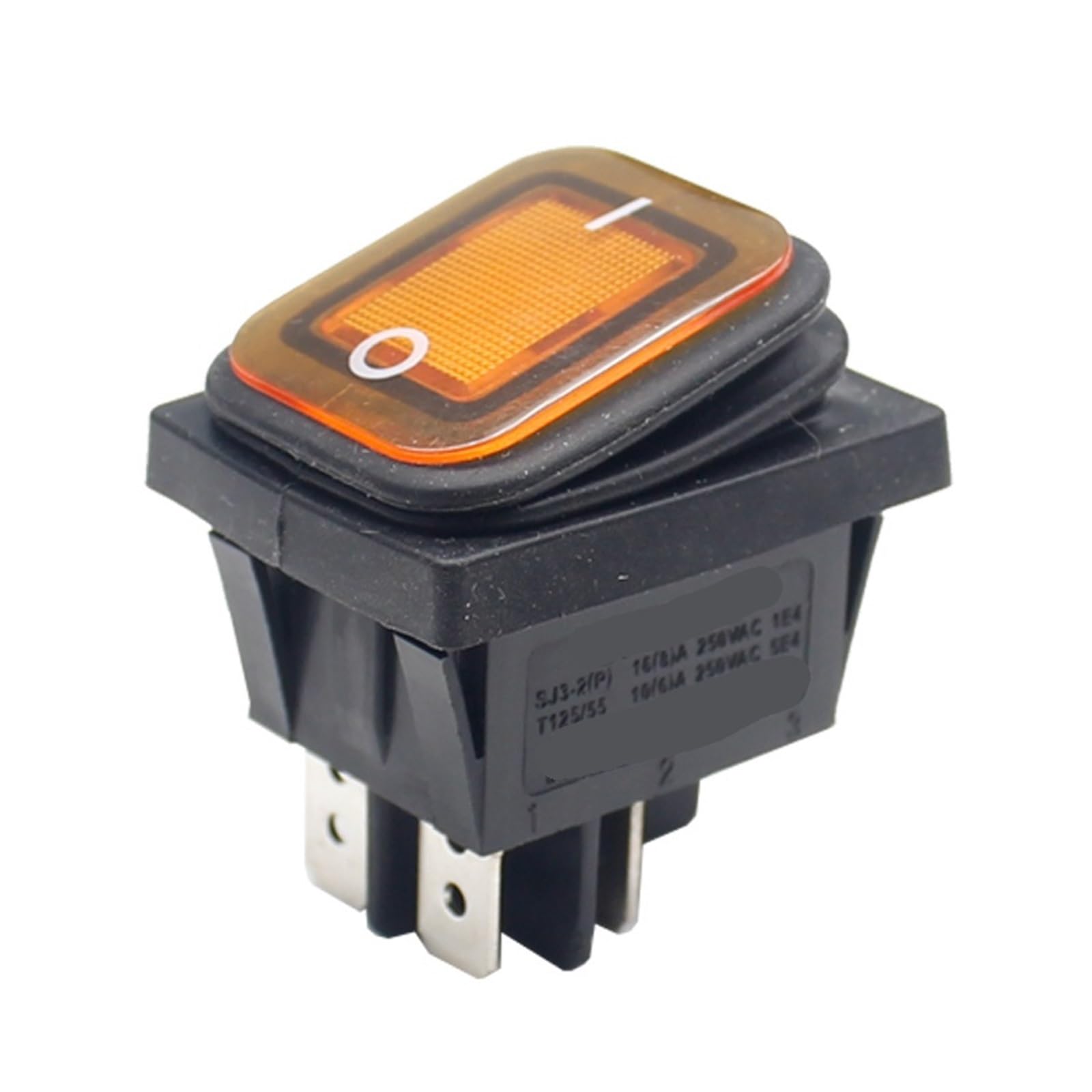 AARTERZZA 1pc SJ3-2P-21n-3-OK 30x22 Rocker Switch 12V LED 220V 16A 250VAC KCD4-201 DPST Switch 4pin