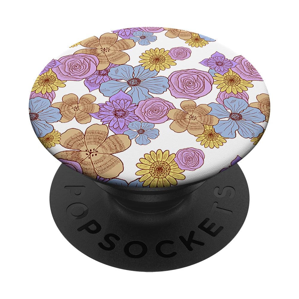 PopSockets Originale Con Fiore, Modello Flowers, Supporto Universale Per Telefono
