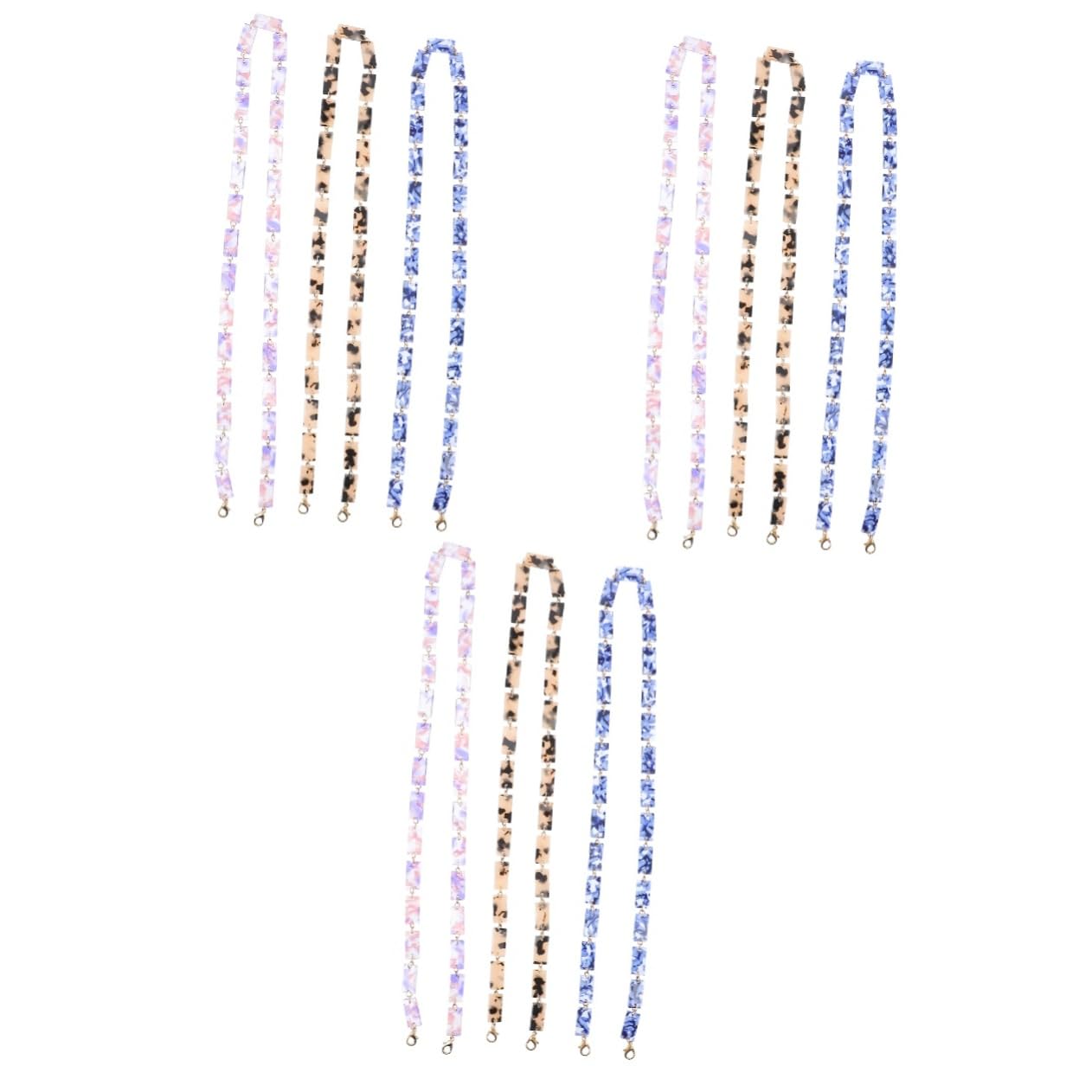 CALLARON Brillenkette Modische Brille Kleiderbügelständer Plüsch Schließe Halter Sonnenbrille Maske Inhaber Gläser Leichte Brille Brillenetui Lanyards Anhänger Blue
