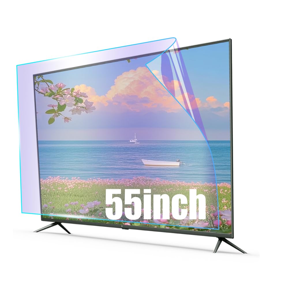 Protector de pantalla de TV, protector de pantalla doméstico para evitar daños por arañazos | Montaje sencillo y seguro que funciona tanto para televisores de pared como de mesa