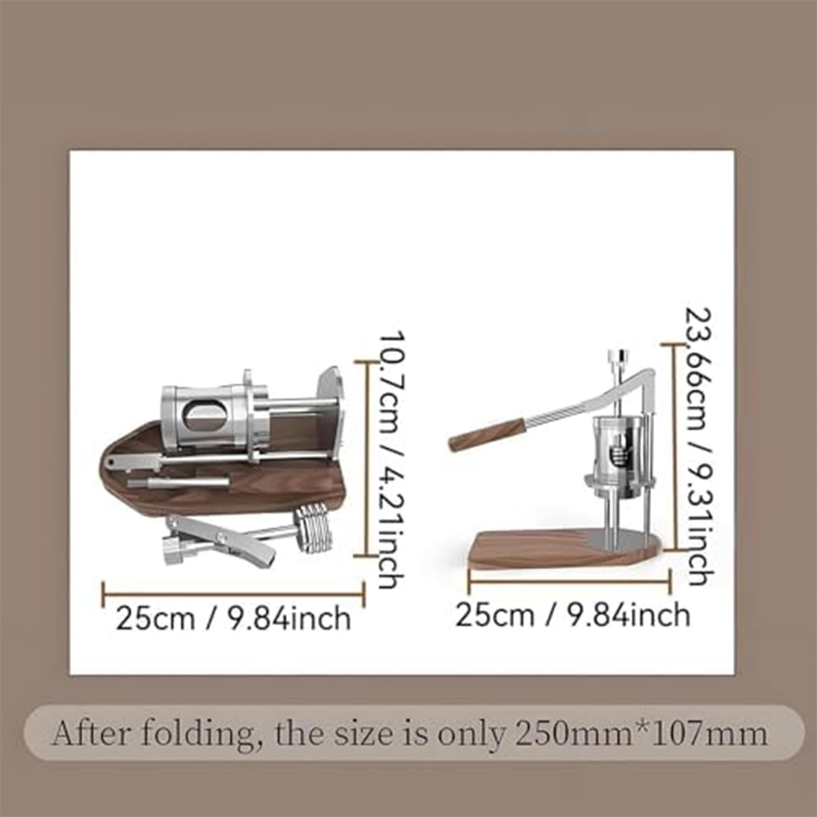 Macchina caffè Espresso Manuale, Macchina Pneumatica con Manometro