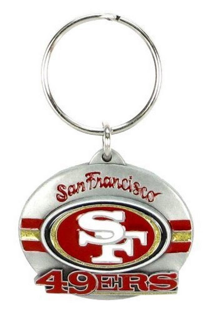 Siskiyou Sports NFL unisex-adult Oval Carved Metal Key Chain