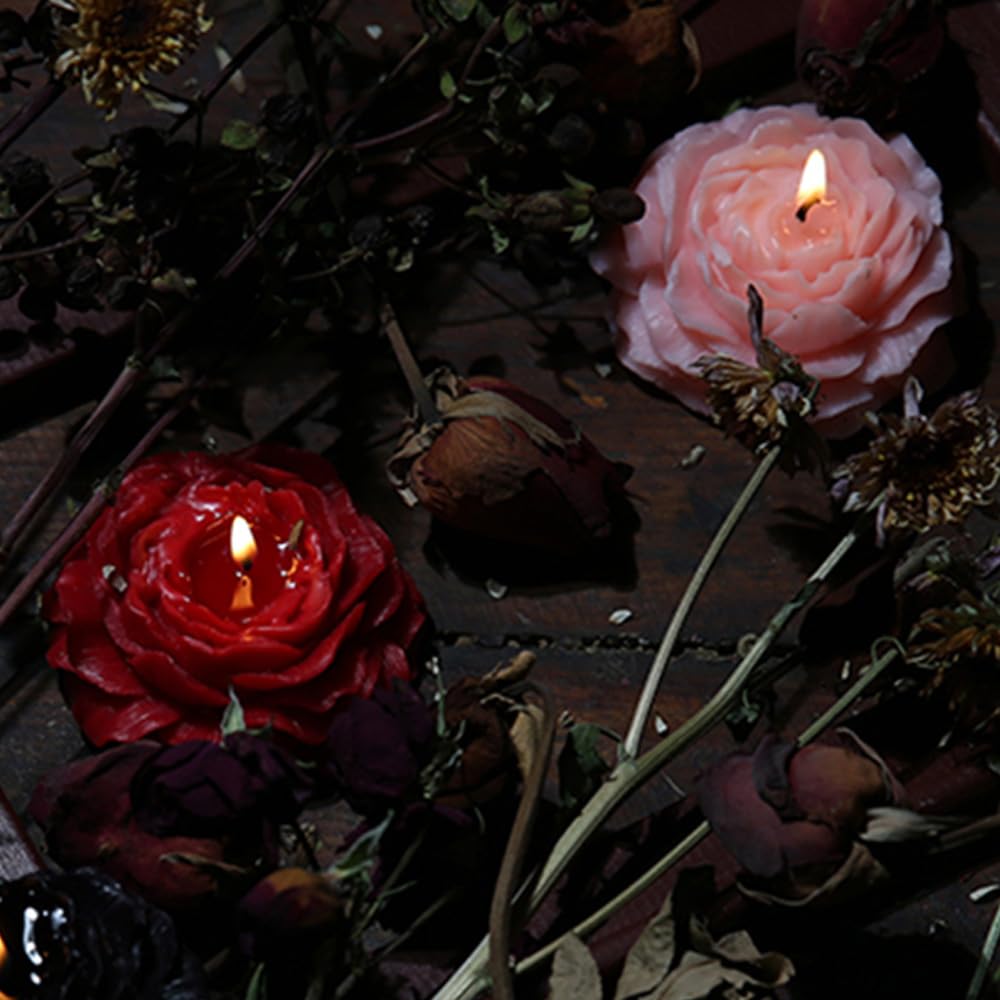 Silikonformen Blumen 3er Set - Kerzenformen 7/7.3/6cm Für DIY Kerzen