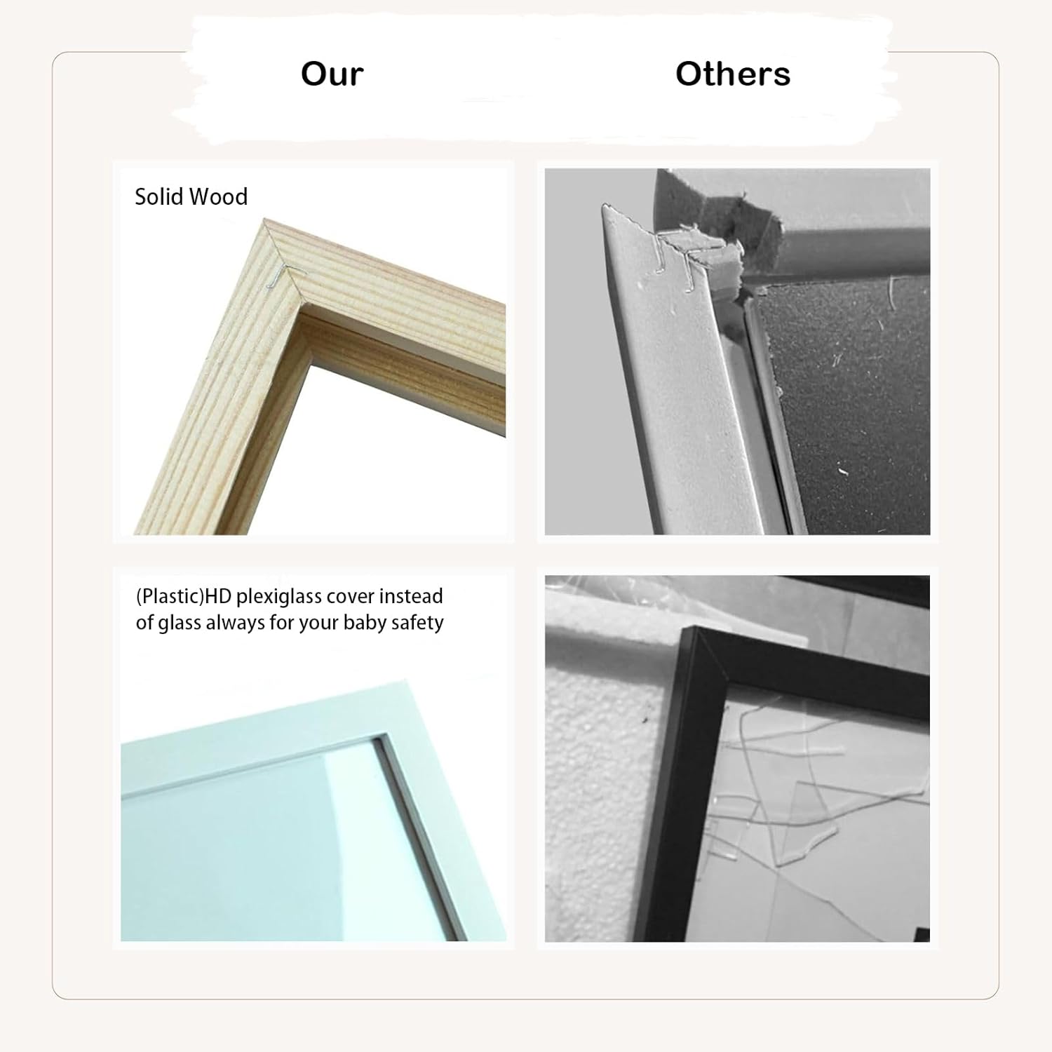 Ultrasound Picture Frame - Triple Sonogram Frame for Mom to Be | Pregnancy Photo Album Decor | Baby Nursery Essentials & Gender Reveal Gifts | First Trimester Keepsake & Pregnancy Must Haves - White2 - Image 4