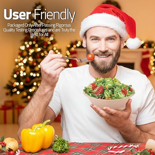 Miniatura 3 de Cuencos de papel desechables, 32 onzas paquete de 50 Tazón grande - 100% compostable, biodegradable, ecológico, conveniente para el uso diario para