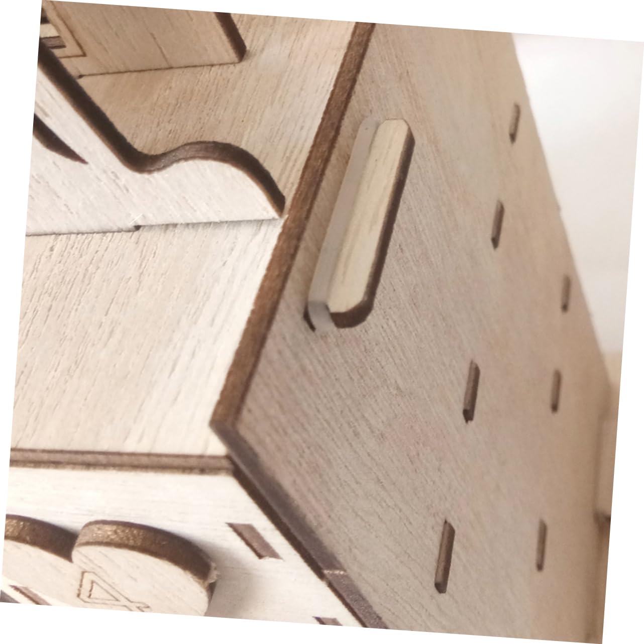 Ciieeo Caja de Madera Creativa para Guardar Objetos Navideños Estuche para Patrones de Calendario Manualidades Navideñas para Adornos Navideños Diseño de Corazón para Artículos Diversos