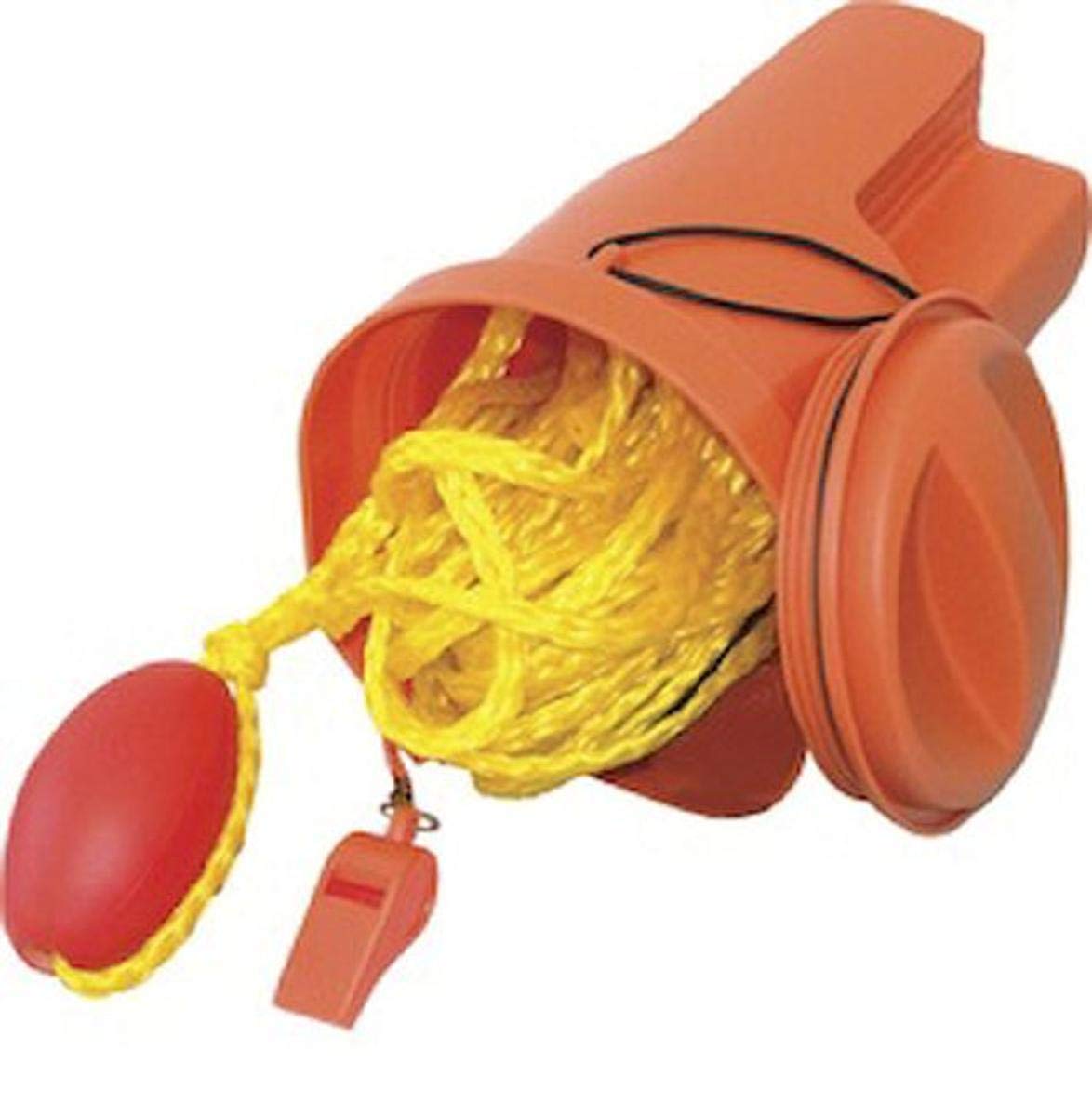 SeaSense Boat Bailer Safety Kit – Dry Storage for Essential Emergency Gear, 1.5Liters – Includes 50’ of Rope, Float Buoy & Emergency Whistle – Great For Small Boats, Pontoons, Kayaks & Fishing Vessels