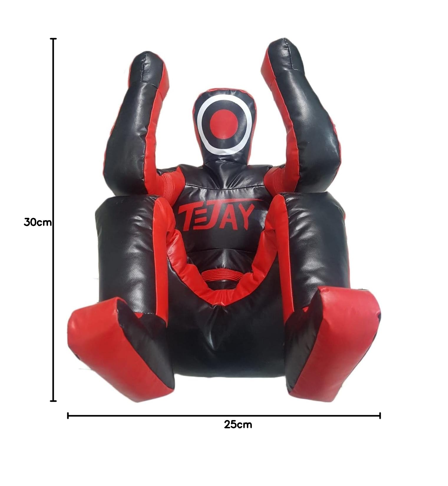 TEJAY Grappling Dummy Judo Sacco da boxe Dummy BJJ Wrestling Posizione difensiva brasiliano JIU Jitsu Submission Self Defense Training Vinyl Dummy 177,8 cm vuoto, nero, L